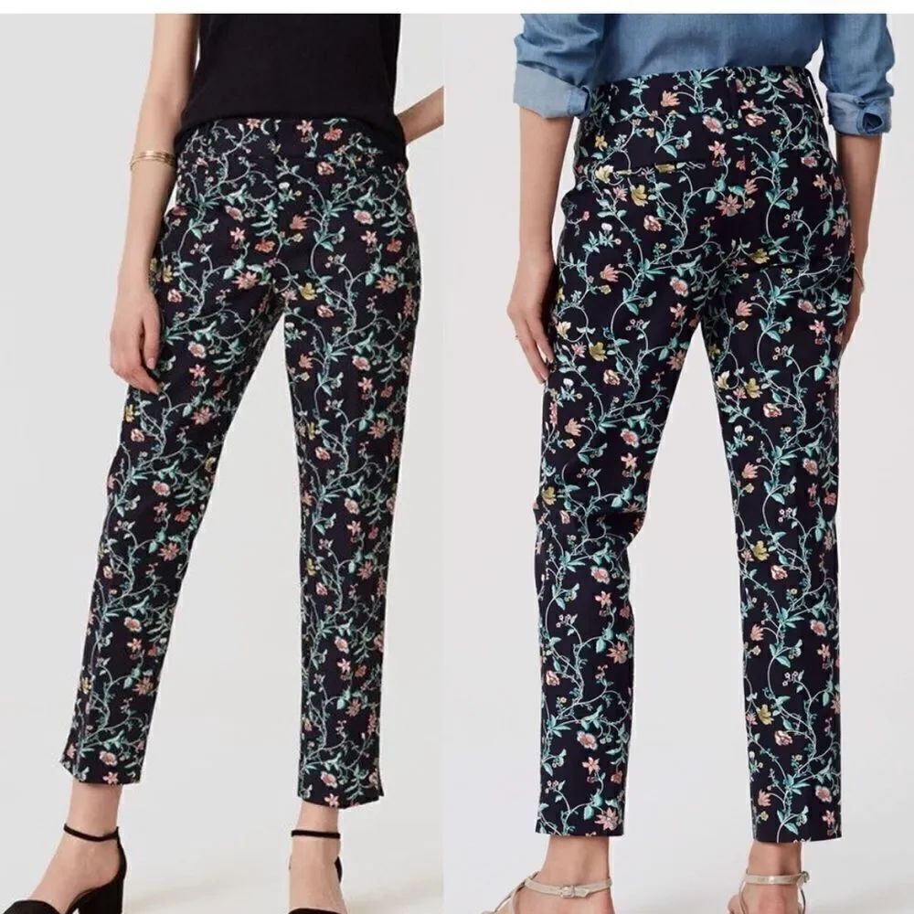 LOFT Outlet Modern Skinny Ankle  floral pants size 4.